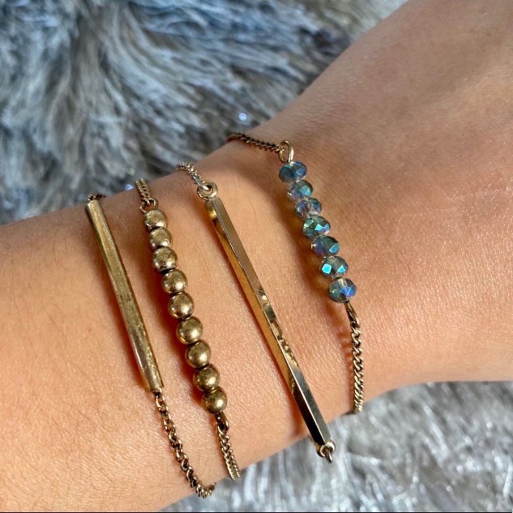 Gold Bracelets Set of 4